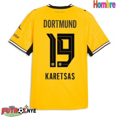 Camiseta Borussia Dortmund Konstantinos Karetsas #19 Primera Equipación 2026-27 manga corta